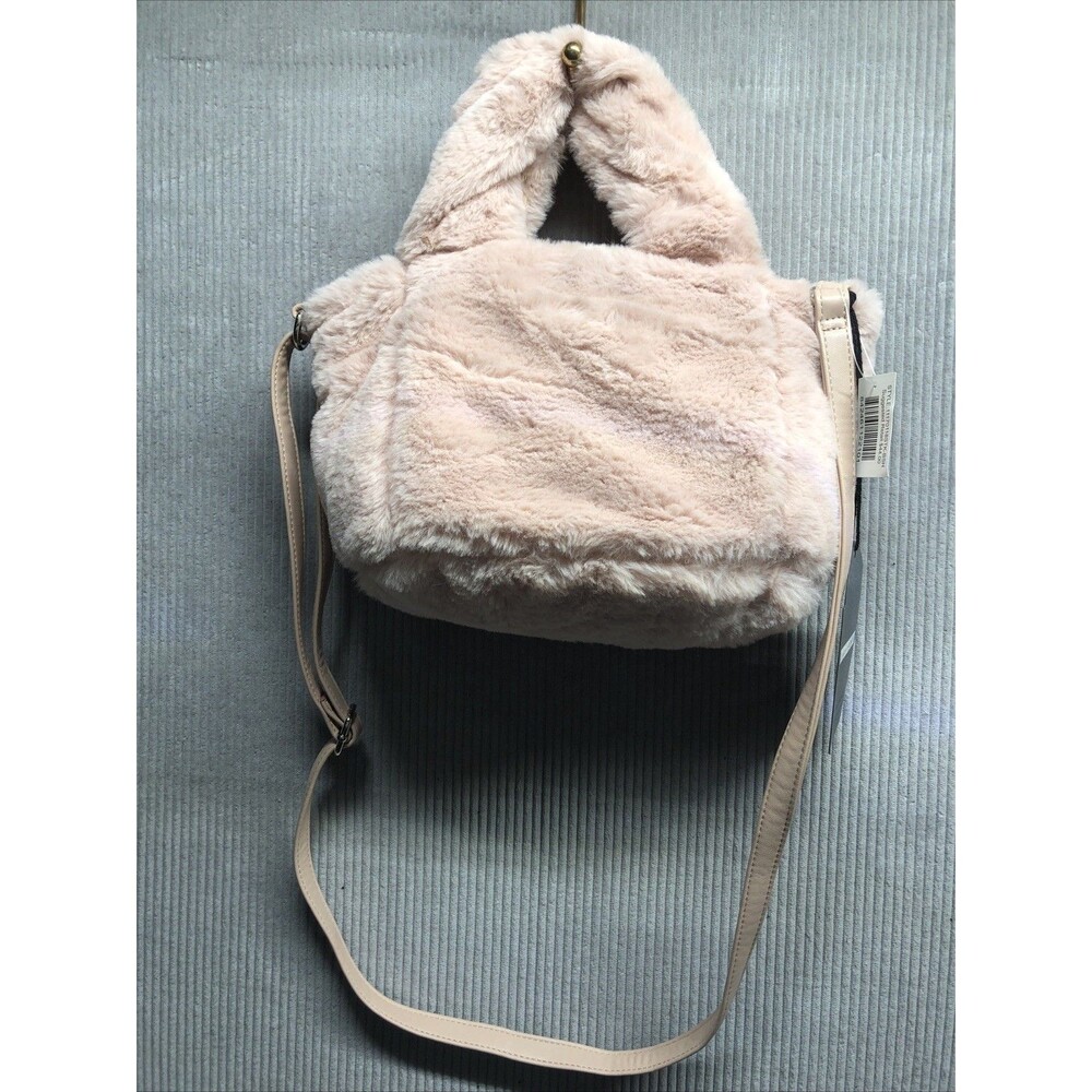 Tee Shirts & Jeans Fluffy Faux Fur Purse Pink Small NWT